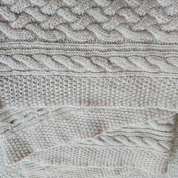 Knit Wool Scarf With Cable Design Aryan Celtic - Picture 6 of 7